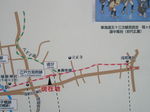 芝生の追分付近の旧東海道の案内地図