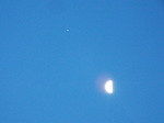木星と下弦の月