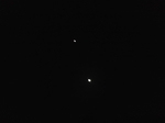 土星と木星の大接近　2020.12.18 17:28