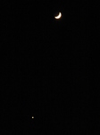 2013.11.07 五日目の月と宵の明星・金星